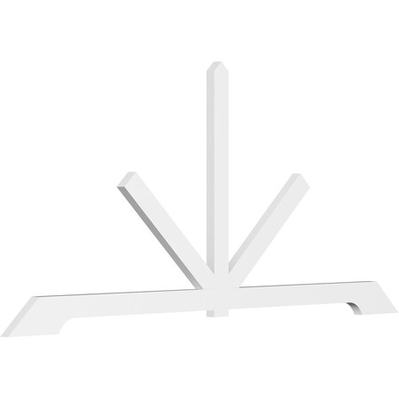 Ekena Millwork Vanguard Architectural Grade PVC Gable Bracket, 108"W x 49 1/2"H x 2"D x 4"F, 11/12 Pitch GBP108X50X0204VAN00